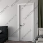 Stanza Primed Groove Interior Door 6′-8″ (80″) - 3D Decorative