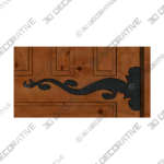 Flowing Chiseled Iron Straps: Handmade Wrought Iron Ornamental Hinge – HH1437