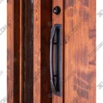 Arched Craftsman Entrance Door: Solid Wood, Water Glass Sidelight – AD6269 - 3D Decorative