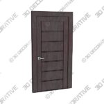 ALDA GRAY OAK SWING BELLDINNI MODERN INTERIOR DOOR - 3D Decorative