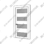 DELLA VETRO BIANCO NOBLE SWING BELLDINNI MODERN INTERIOR DOOR - 3D Decorative