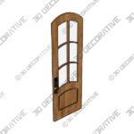 FLORENCIA 6 LITE ARCH-TOP SINGLE ENTRY DOOR - 3D Decorative