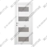 DELLA VETRO BIANCO NOBLE SWING BELLDINNI MODERN INTERIOR DOOR - 3D Decorative