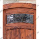 Arched Craftsman Entrance Door: Solid Wood, Water Glass Sidelight – AD6269 - 3D Decorative