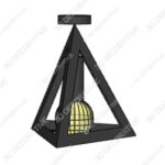 EERU Ceiling Light Industrial Black,Semi Flush Mount Light - 3D Decorative