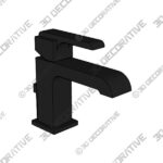 Black Single Hole 1-handle WaterSense Bathroom Sink Faucet with Drain and Deck Plate 1-1-5