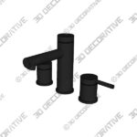 Moen Align Matte Black Two-Handle Bathroom Faucet T6193BL - 3D Decorative