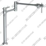 Watermark Deck Mounted Pot Filler - 3D Decorative