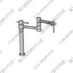 Watermark Deck Mounted Pot Filler - 3D Decorative