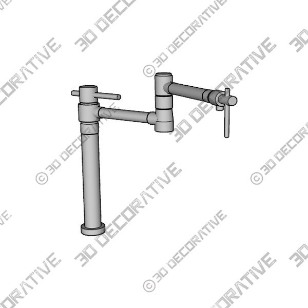 Watermark Deck Mounted Pot Filler - 3D Decorative