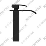 Bathroom Basin Faucet Deck Mount- 3D Decorative