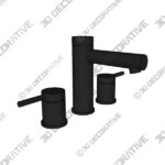 Moen Align Matte Black Two-Handle Bathroom Faucet T6193BL - 3D Decorative