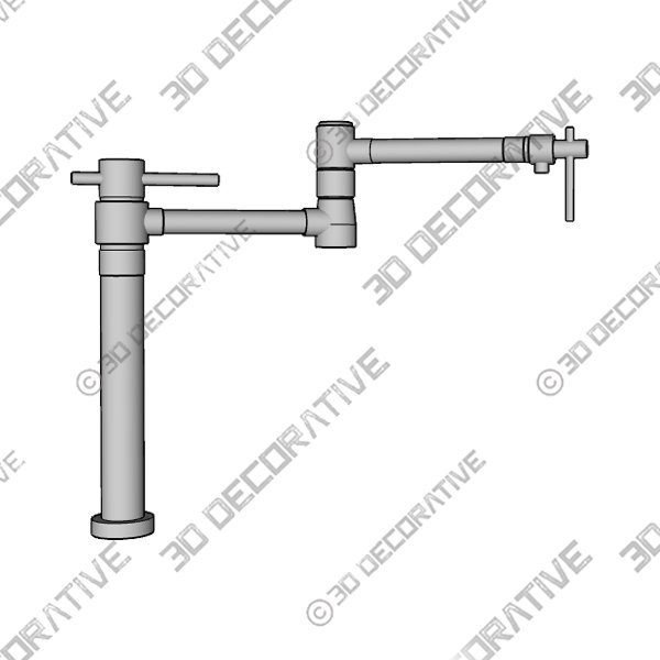 Watermark Deck Mounted Pot Filler - 3D Decorative