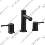 Moen Align Matte Black Two-Handle Bathroom Faucet T6193BL - 3D Decorative