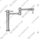 Watermark Deck Mounted Pot Filler - 3D Decorative