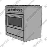 Empava 36-Inch Freestanding Gas Range in Stainless Steel - 3D Decorative