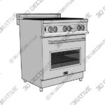 ZLINE 30 in. 4.0 cu. ft. Dual Fuel Range with Gas Stove - 3D Decorative