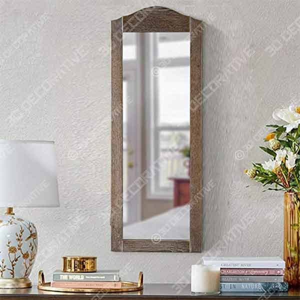 Giantex Jewelry Armoire Cabinet WallDoor Mounted with Mirror - 3D Decorative