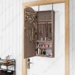 Giantex Jewelry Armoire Cabinet WallDoor Mounted with Mirror - 3D Decorative