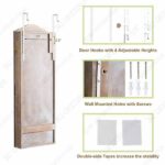 Giantex Jewelry Armoire Cabinet WallDoor Mounted with Mirror - 3D Decorative