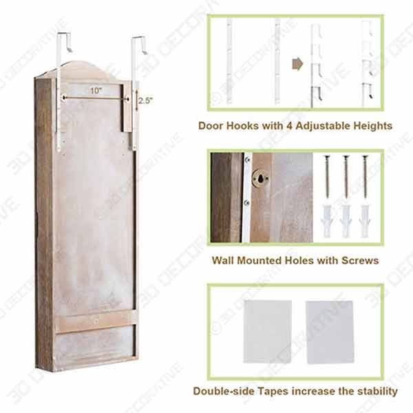 Giantex Jewelry Armoire Cabinet WallDoor Mounted with Mirror - 3D Decorative