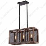 Giluta Rectangle Wood Chandelier Farmhouse Rustic Chandelier Pendant Light - Sketchup Modeling for 2020 Design