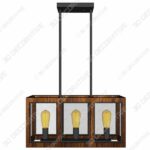 Giluta Rectangle Wood Chandelier Farmhouse Rustic Chandelier Pendant Light - Sketchup Modeling for 2020 Design