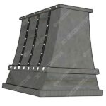 Hand Crafted Mottled Zinc Range Hood,36″ - Kitchen Hood Selection