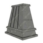 Hand Crafted Mottled Zinc Range Hood,36″ - Kitchen Hood Selection