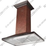 ZLINE 30 in. Designer Series Hand Hammered Copper Island Mount Range Hood (8GL2Hi-30) - 3D Decorative