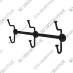 Fletcher Triple Hook Rack - 3D Decorative