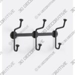 Fletcher Triple Hook Rack - 3D Decorative