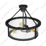 Industrial Semi Flush Mount Ceiling Light - 3D Kitchen Models for 2020 Design - 3D Decorative