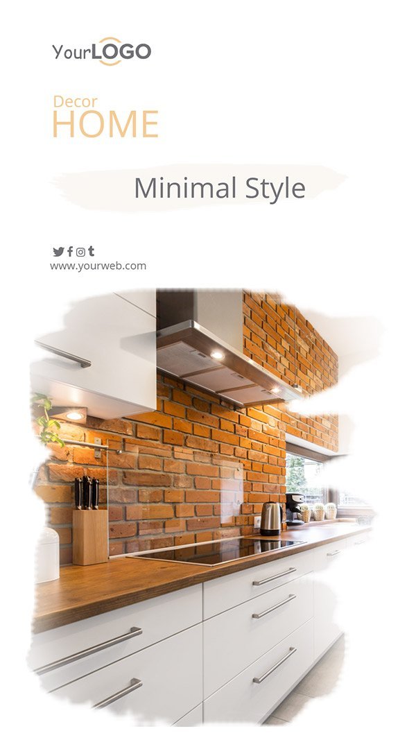 Instagram Story Template - 3D Kitchen Design - 3D Decorative