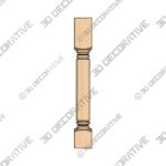 Roman Classic Column Island Leg - 3D Decorative