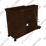 WF290 Espresso Kitchen Island - 3D Decorative