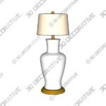 Julian 29" Ceramic Table Lamp, White/Gold