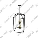 Generation Lighting Perryton 8-Light Midnight Black Transitional Geometric LED Pendant Light Lamp