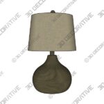 Bates Honeycomb LED Table Lamp, Antique Brown, 22" - 3D Decorative