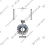 John Richard Clear-Cut Glass Column Table Lamp