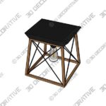 Unique Industrial Ceiling Light, Farmhouse Semi Flush Mount Ceiling Fixture - 3D Decorative