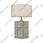 Deondra Gray Metal Table Lamp - 3D Decorative