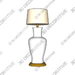 Julian 29" Ceramic Table Lamp, White/Gold - 3D Decorative