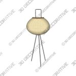 Modern Rice Paper Floor Lamp - 3D Decorative