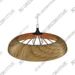 Bamboo Wheel Shaped Pendant Lamp - 3D Decorative