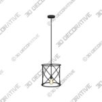 Cedar Hill 1-Light Stainless Steel Cylinder Lantern Pendant in Brown