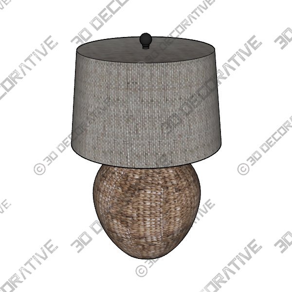 Alaro 24.5" Banana Leaf Basket LED Table Lamp, Natural - 3D Decorative