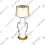 Julian 29" Ceramic Table Lamp, White/Gold - 3D Decorative