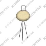 Modern Rice Paper Floor Lamp - 3D Decorative