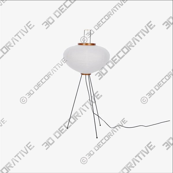 Modern Rice Paper Floor Lamp - 3D Decorative